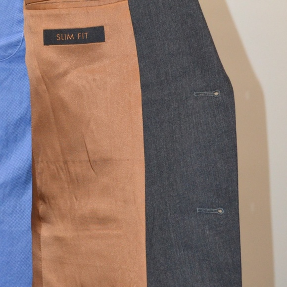 Jos A Bank 41R Sport Coat Blazer Suit Jacket Gray - Picture 5 of 8